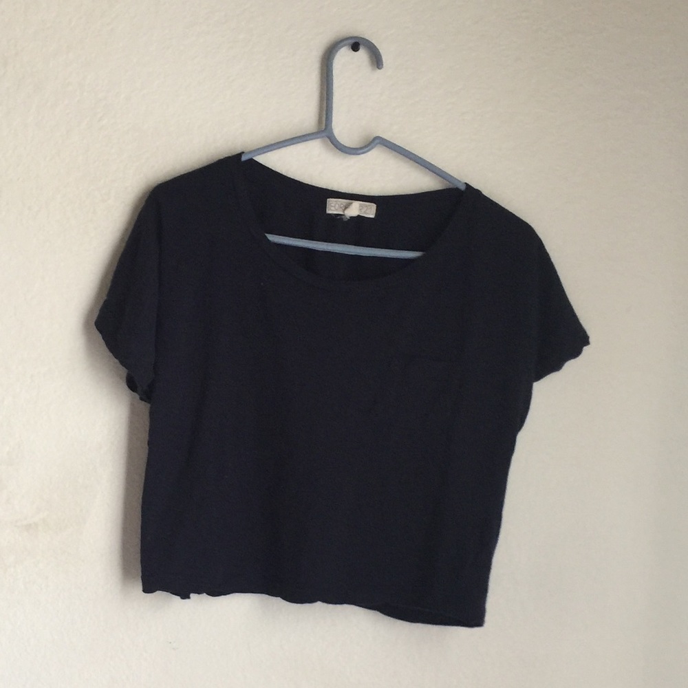 Navy crop top